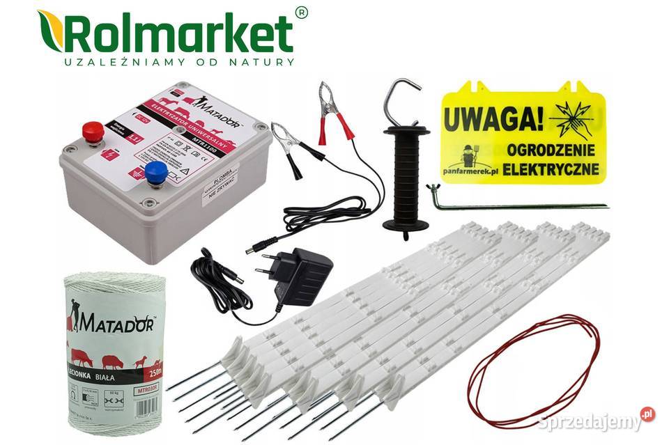 Zestaw Pastuch ogrodzenie elektryczny bydła