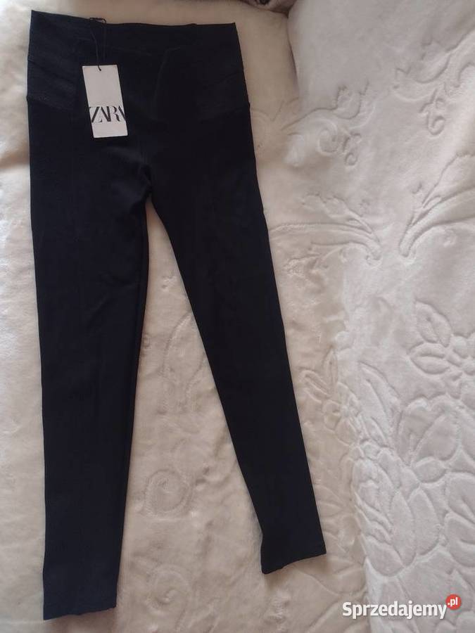 38M ZARA Czarne legginsy dopasowane spodnie Kraków