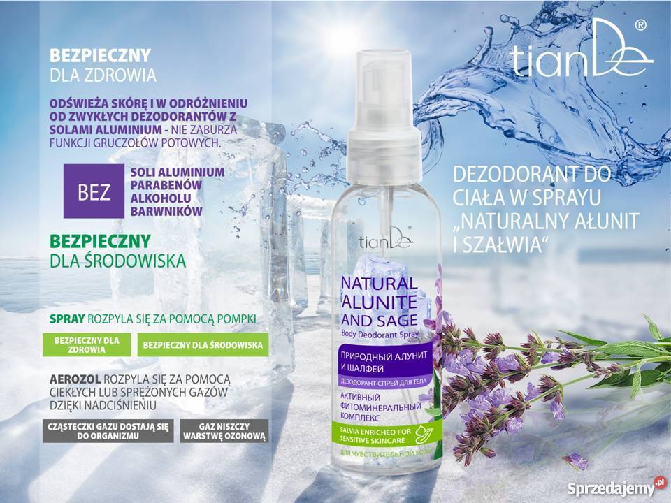 Dezodorant Spray Body Natural ałunit i szałwia Kołobrzeg