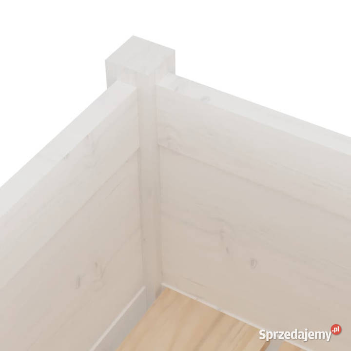 Donice ogrodowe 2 białe 70x31x70 drewno sosnowe Warszawa