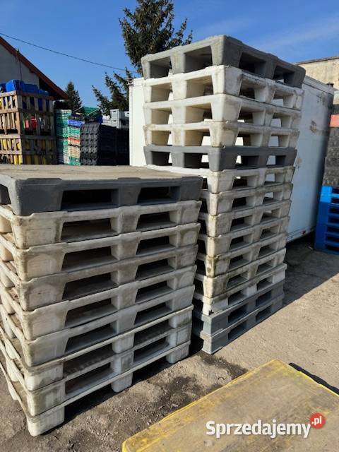 Palety plastikowe 80120 pełne mocne Magazynowanie Głogówko