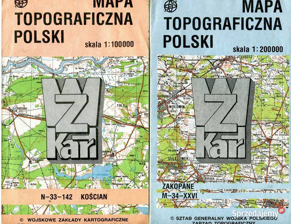 Mapa Topograficzna Polski Szczecin