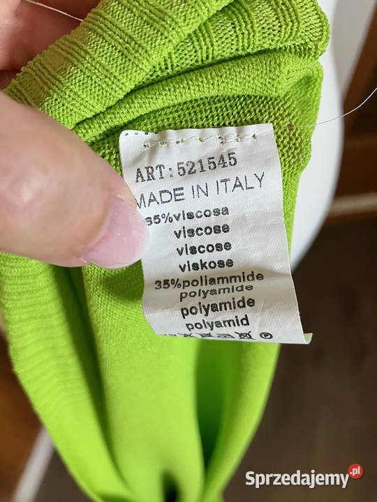 Nowa limonkowa bluzka Osanna Italy nietoperz uni 3/4 podkarpackie Nisko