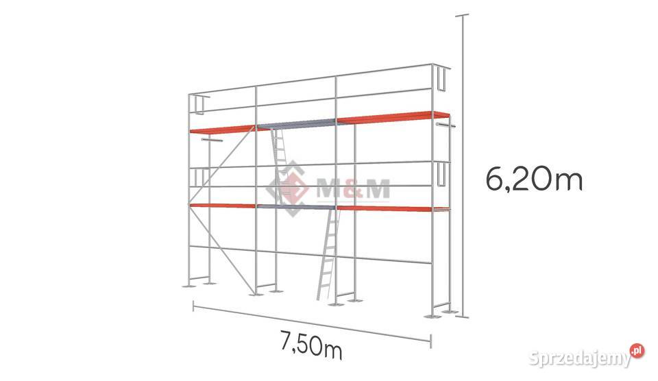 Rusztowanie elewacyjne 465m2 Rusztowanie 75x62m opolskie Stare Siołkowice