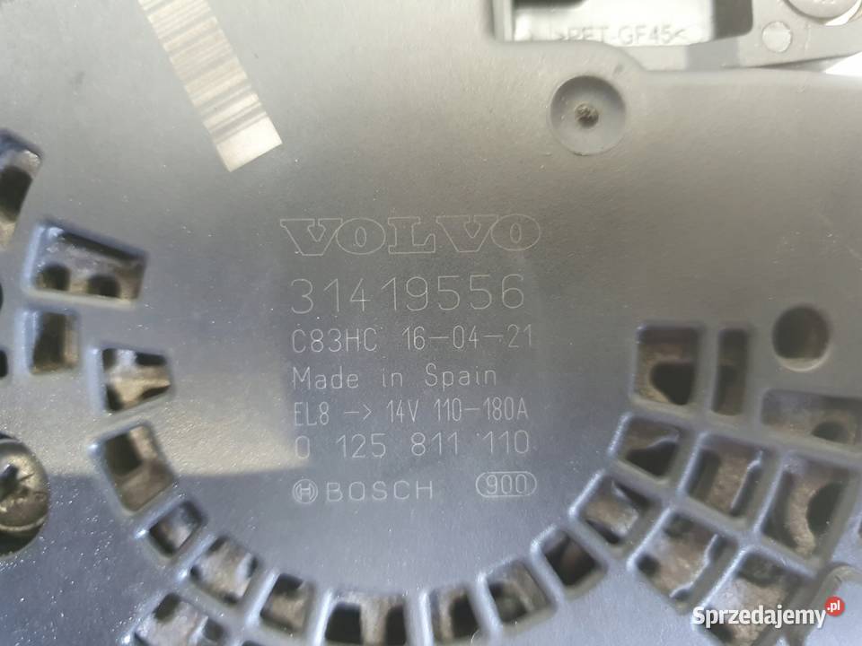 ALTERNATOR Volvo V70 III XC70 II 24 D5 31419556 lubelskie Chełm