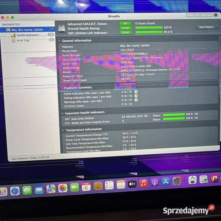 MacBook Pro 13 A1706 2016r i5 29 8GB 500SSD Warszawa