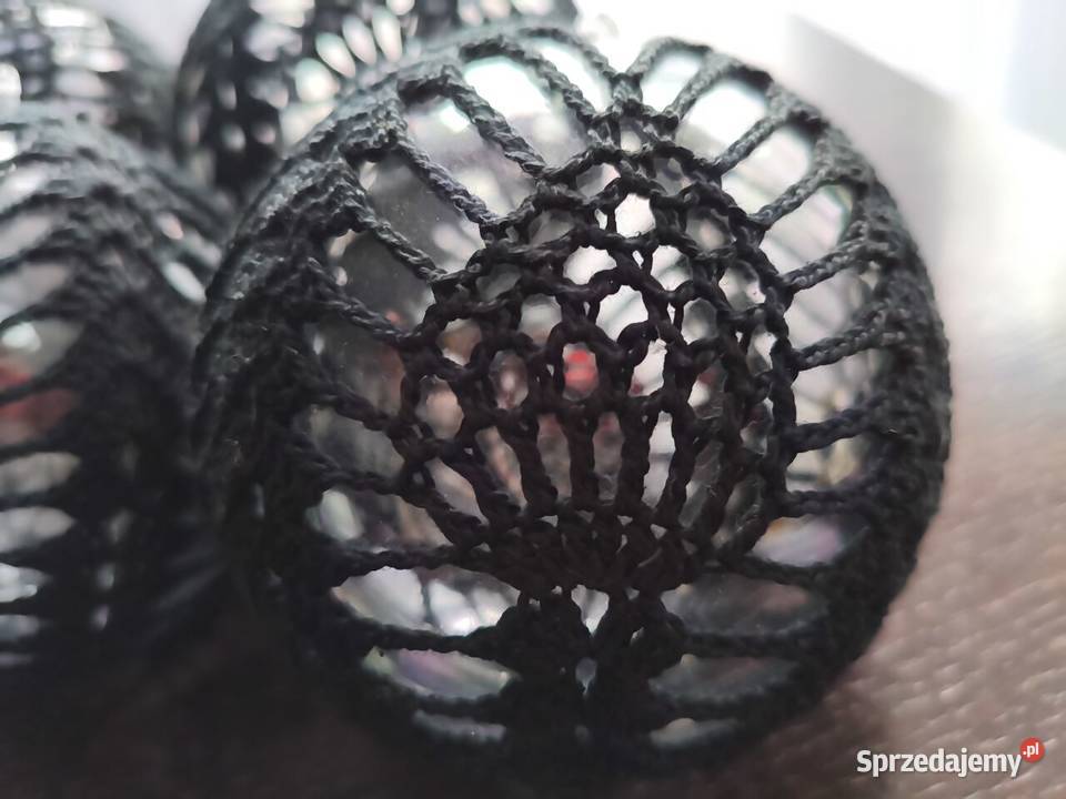 Czarne bombki szydełkowe średnica 10 czarny podkarpackie Ropczyce sprzedam