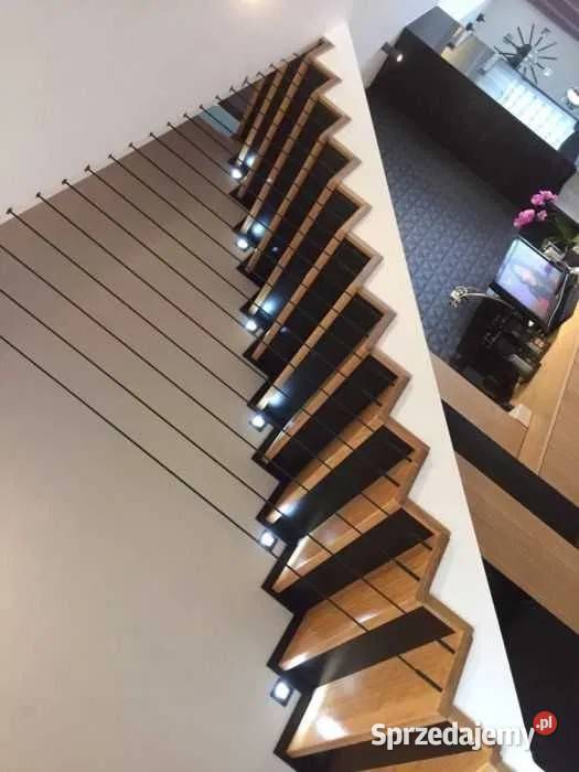 SCHODY drewniane stalowe Schody i balustrady Kąpino sprzedam