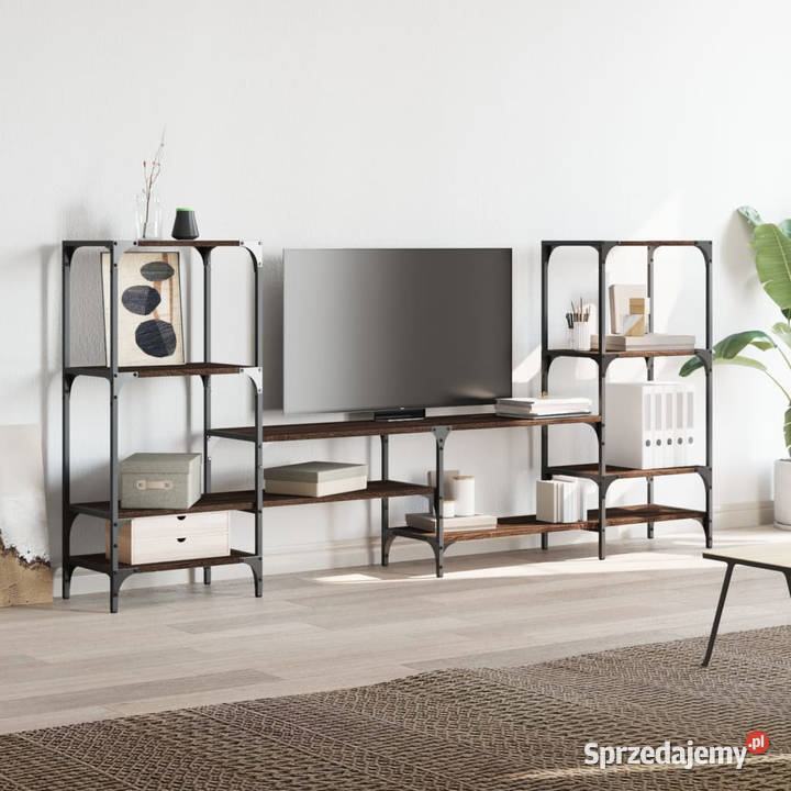 Szafka pod TV brązowy dąb 2065x285x95 WM842485 Meble Warszawa sprzedam