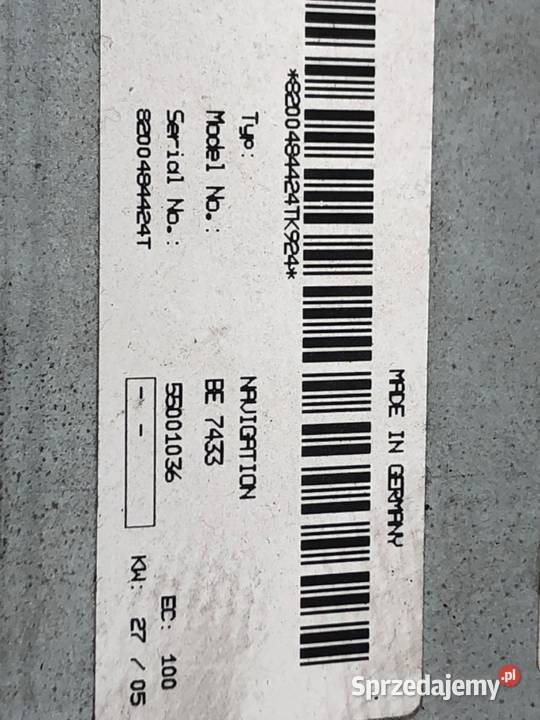 RADIO RENAULT SCNIC II 8200484424T 0310 Sprzęt audio fabryczny