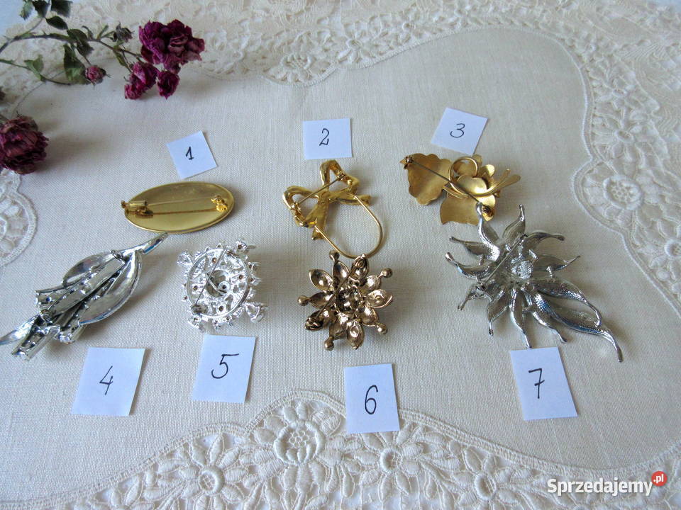 Stara biżuteria broszki lata 80 Straszydle