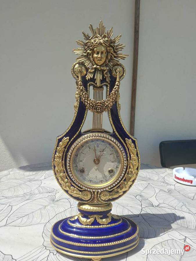 Kominkowy zegar porcelanowy francuski Rzeszów