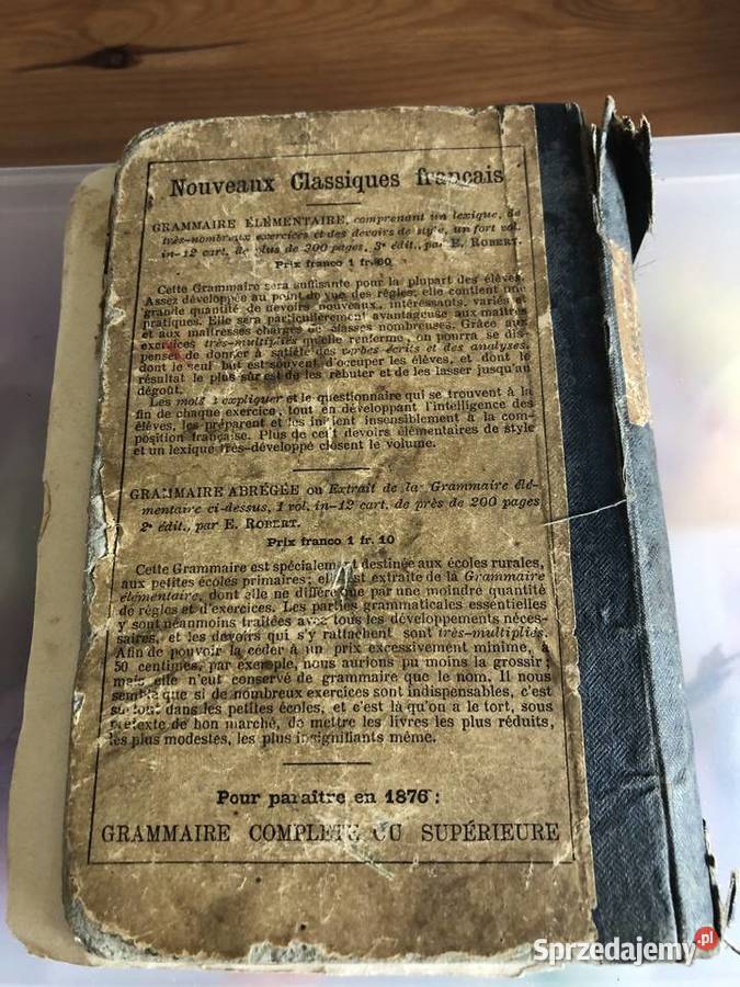 Stara książka z 1875 roku w języku francuskim Olkusz