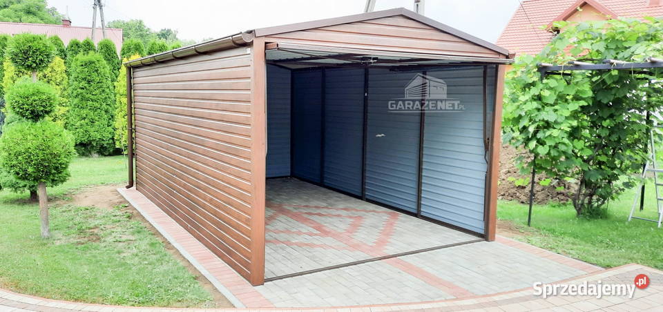 GARAŻ BLASZANY 3m x 6m DWUSPAD BRAMA UCHYLNA Łapanów sprzedam