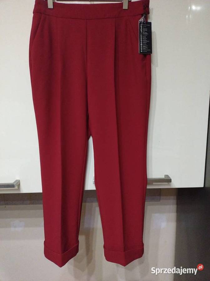 Spodnie na kant w kolorze czerwonym AGGI Lublin
