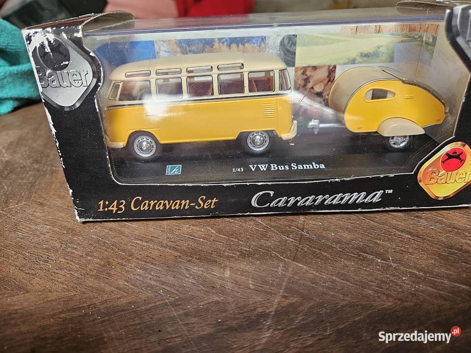 Model samochodu marki VW Bus z przyczepą Poznań