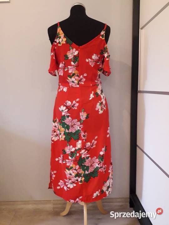Letnia sukienka w kwiaty Pigalle S czerwony Kraków