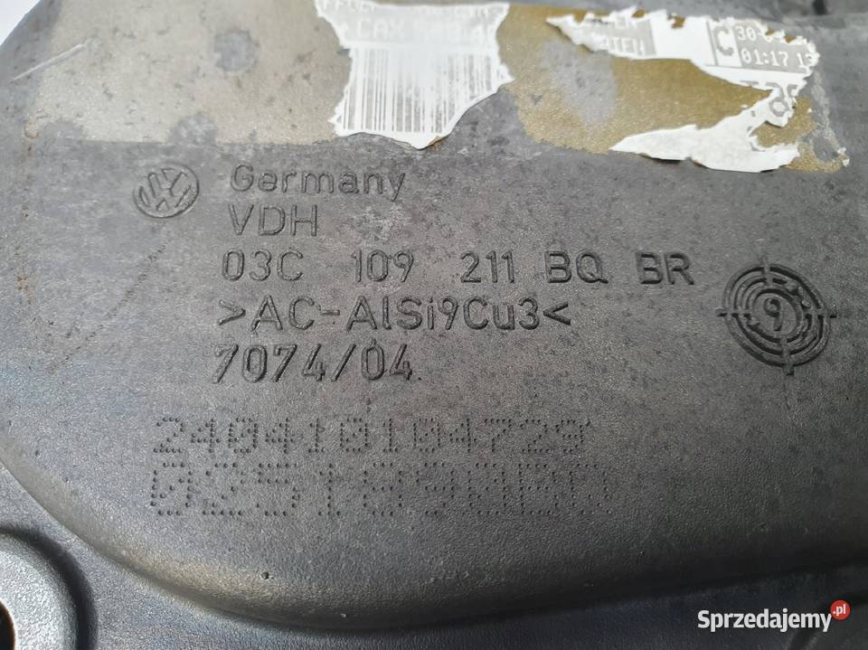 OBUDOWA ROZRZĄDU VW Golf VI 14 TSI 03C109211BQ Chełm