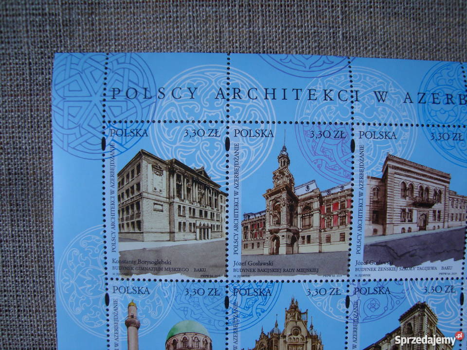 Znaczki bloczek Polscy Architekci w