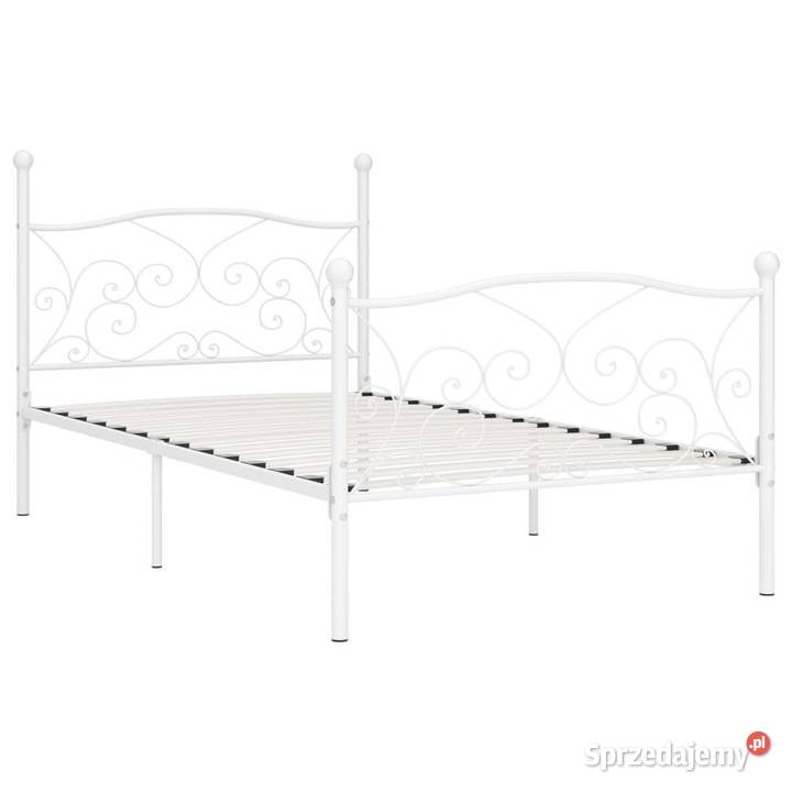 vidaXL Rama łóżka ze stelażem z listw biała Warszawa