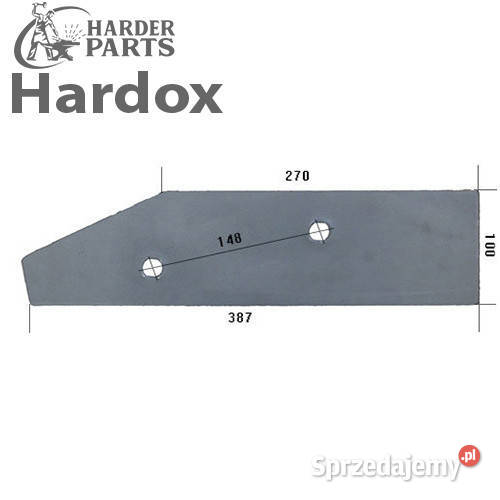 Płoza krótka HARDOX 27011700P części do pługa Suwałki