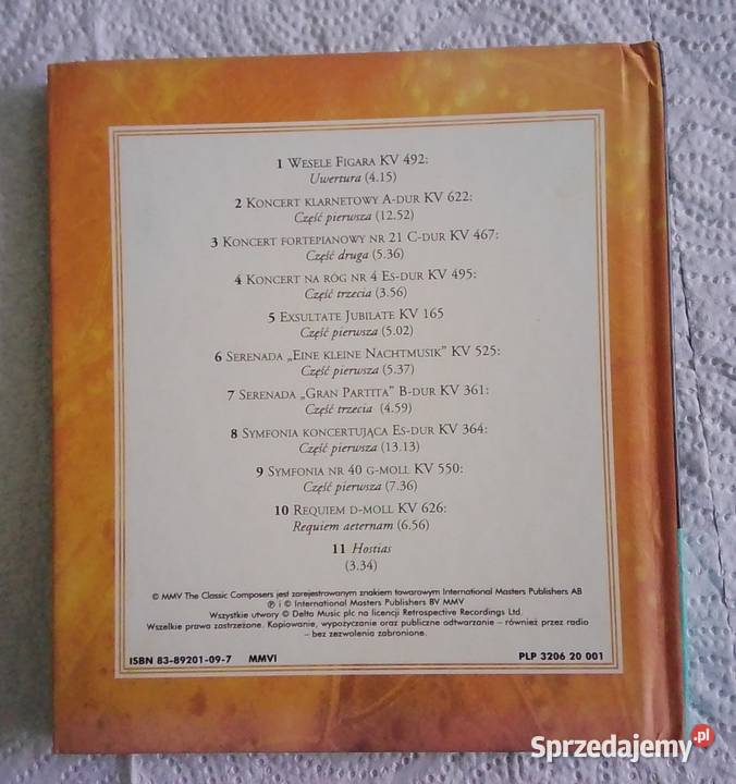 Wolfgang Amadeusz Mozart Płyta cd klasyczna