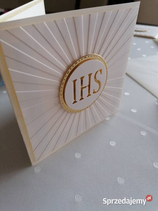 Kartka ręcznie wykonana komunia Rękodzieło śląskie Strzebiń