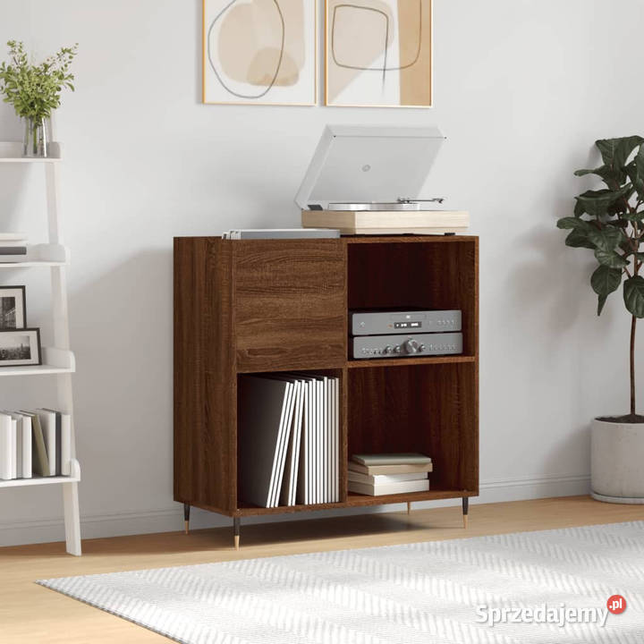 Szafka na płyty brązowy dąb 845x38x89 WM831771 Warszawa sprzedam