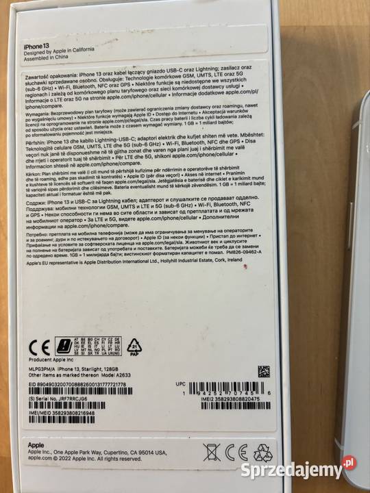 iPhone 13 128GB biały