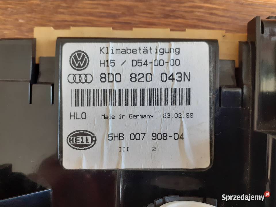 Panel sterowania nawiewu Audi A4 B5 24 V6 Stara Wieś
