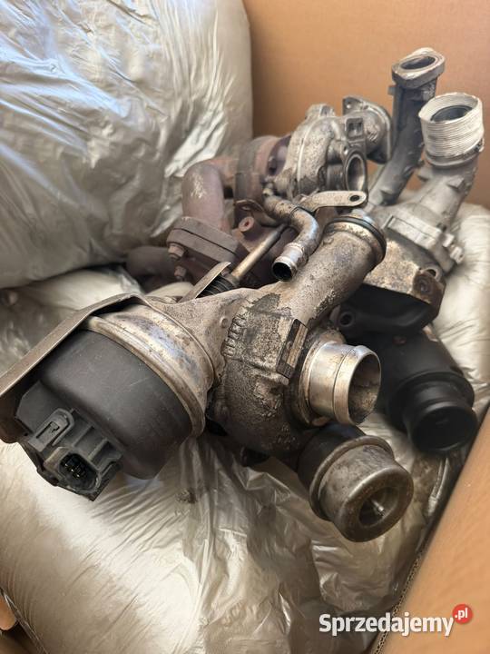 2 turbosprężarki BiTurbo z kolektorem VW osobowe Bieruń