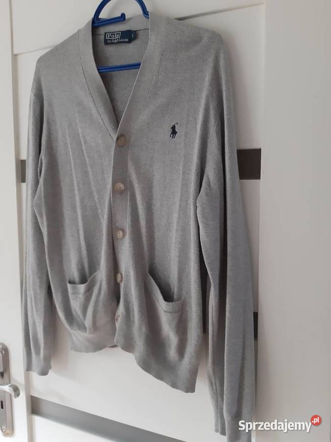 Ralph lauren sweter L szary polo 100oryginał nie długi mazowieckie Podkowa Leśna
