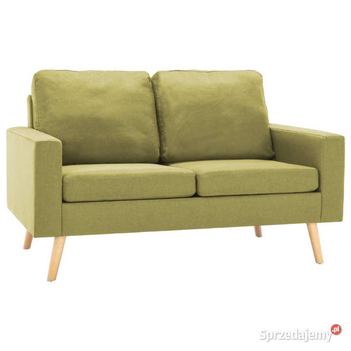 2osobowa sofa zielona tapicerowana tkaniną Warszawa