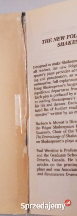 Hamlet William Shakespeare FOLGER SHAKESPEARE miękka Hajnówka
