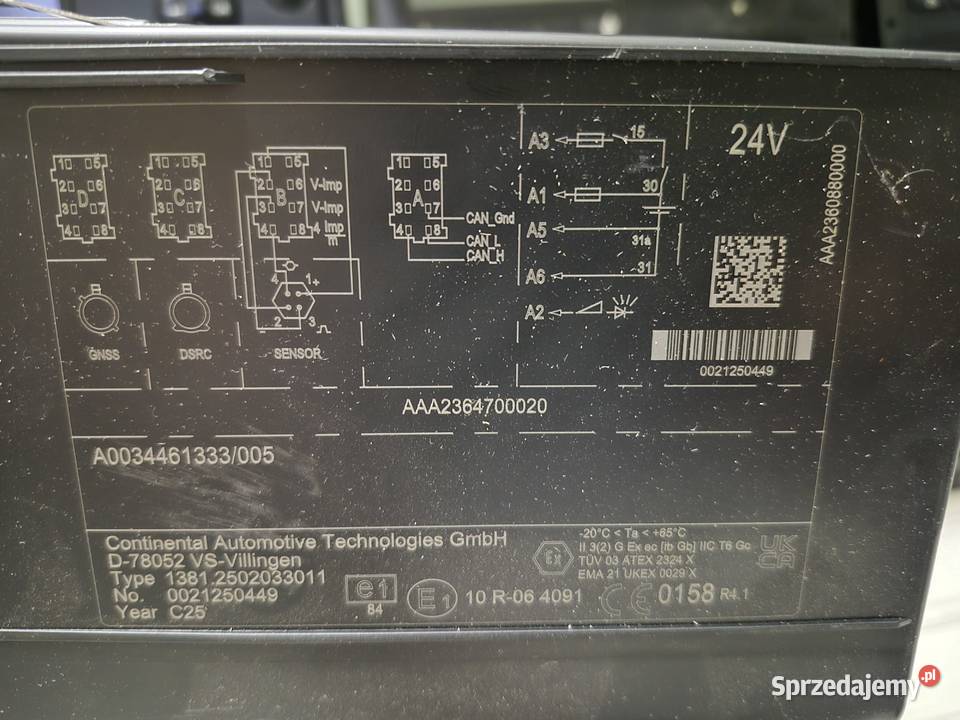 Tachograf VDO model 41 smart2 GEN2V2 Mercedes lubuskie