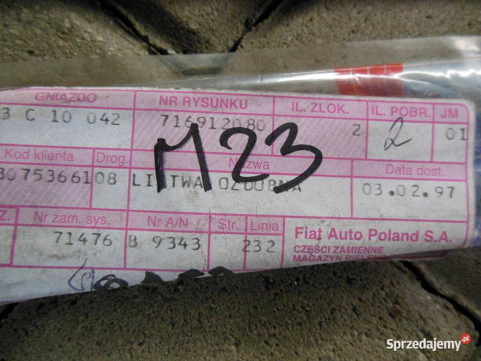 LEWA LISTWA OZDOBNA FIAT CINQUECENTO 716912080 Kozy