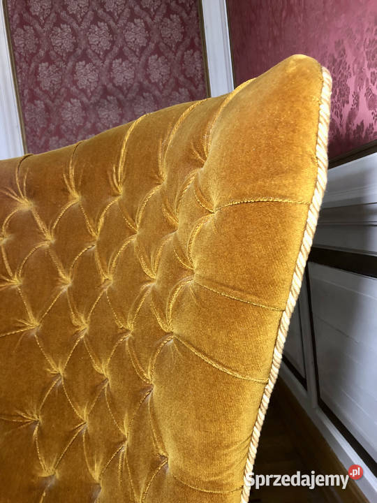 FOTEL USZAK czarny dąb tkanina welur w kolorze Konstancin-Jeziorna sprzedam