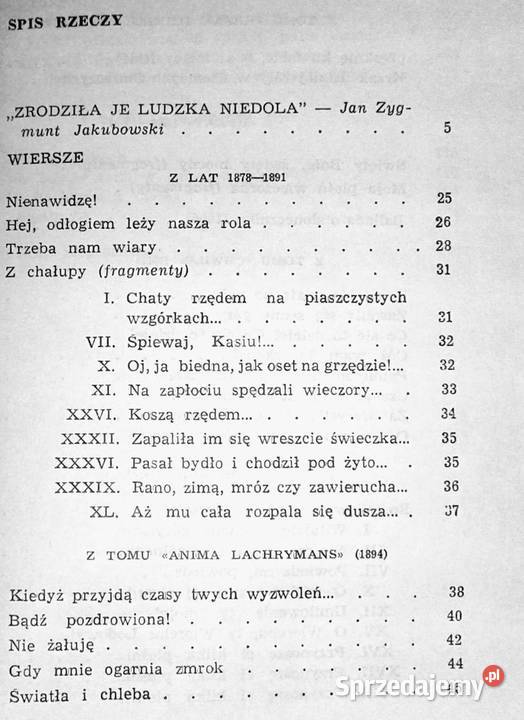 Poezje wybrane Jan Kasprowicz lubelskie Chełm