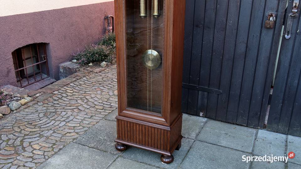 Piękny Stojący Dębowy Zegar Baba Gong 5 Strun Ziębice