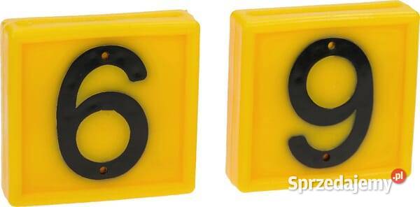 Cyfra do obroży 69 żółta 45x45mm 306069FA Kamionna