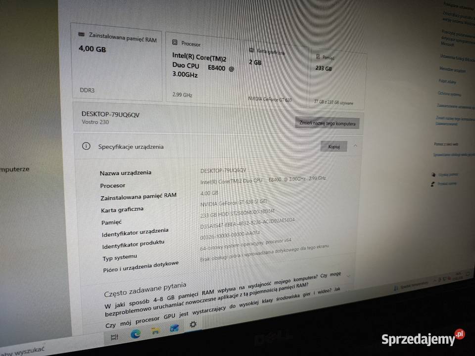 Komputer stacjonarny Dell Vostro 230
