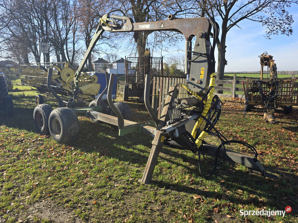 Przyczepa leśna KALLEFALL 15 Sweden z żurawiem i Litwinki