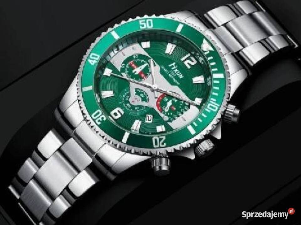 Elegancki biznesowy zegarek męski nowy Stare Załubice