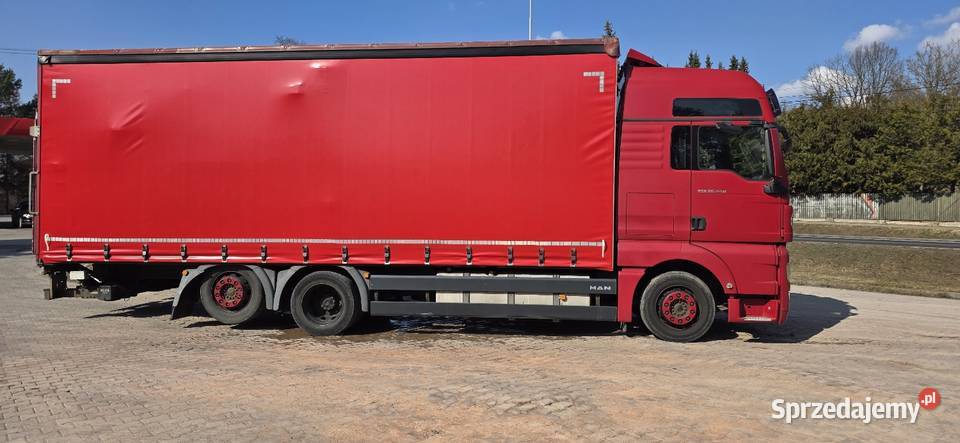 Man tgx 26440 Firanka solo 20ep winda udt dach czerwony Bliżyn