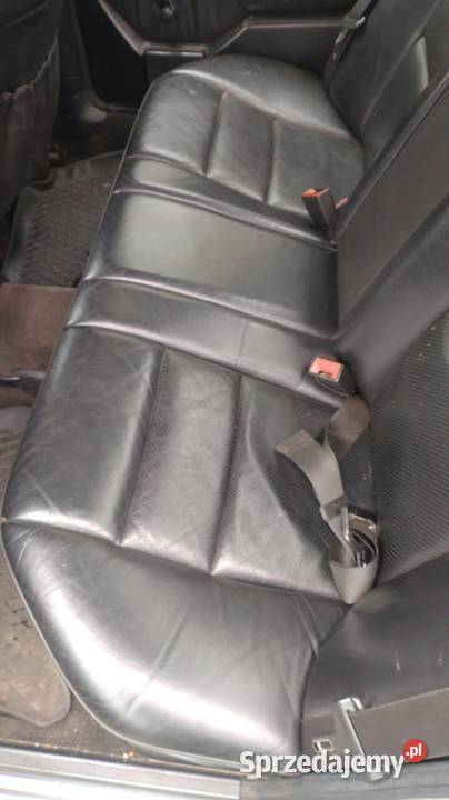 Tapicerka czarne skóry Mercedes W124 kompletne osobowe