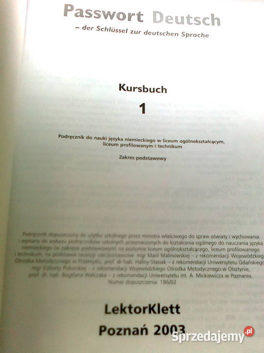 Passwort Deutsch 1 podręcznik do j niemieckiego mazowieckie sprzedam