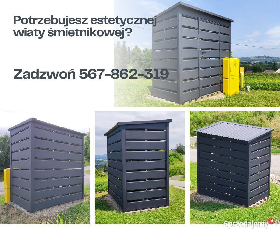 Domek narzędziowy wiata śmietnikowa Architektura ogrodowa Chrzanów