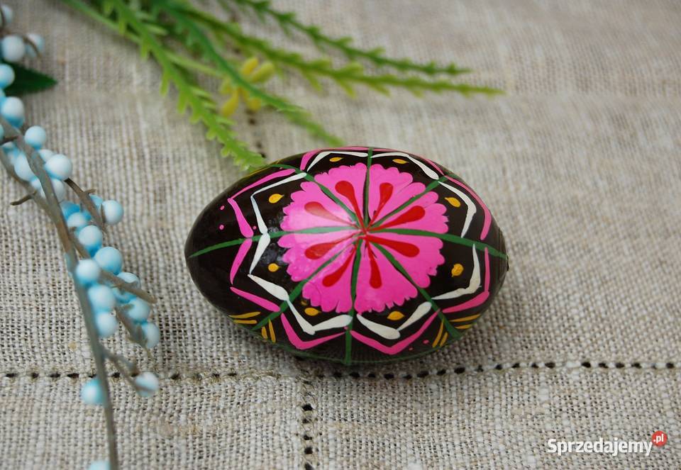 Stara pisanka drewniana malowana Ukraina 61 Lublin sprzedam