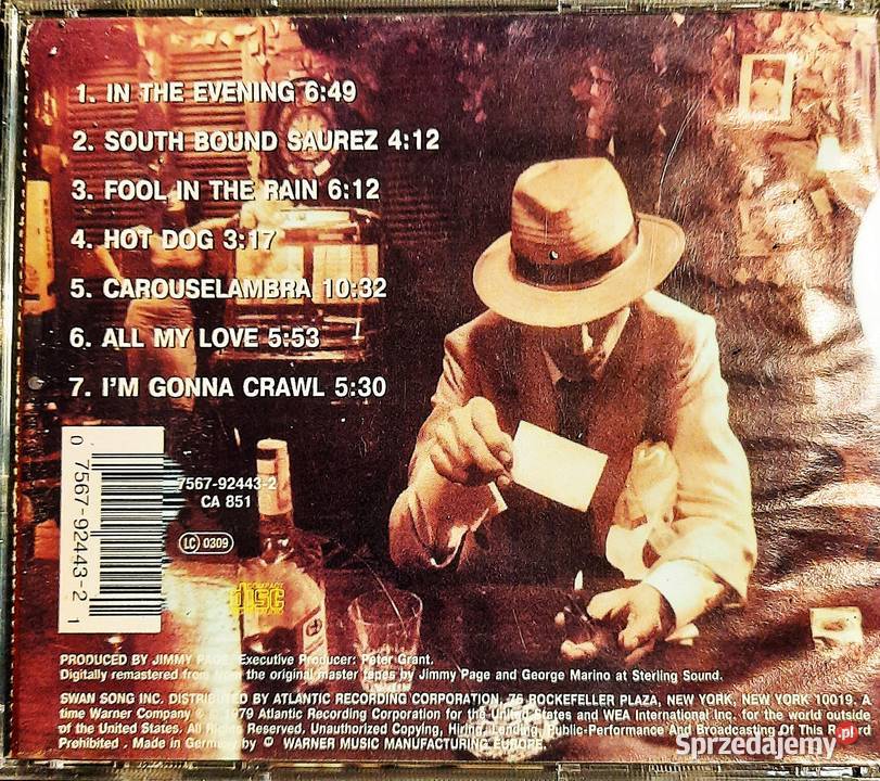 Album CD Led Zeppelin In Through The Out Door Gdańsk