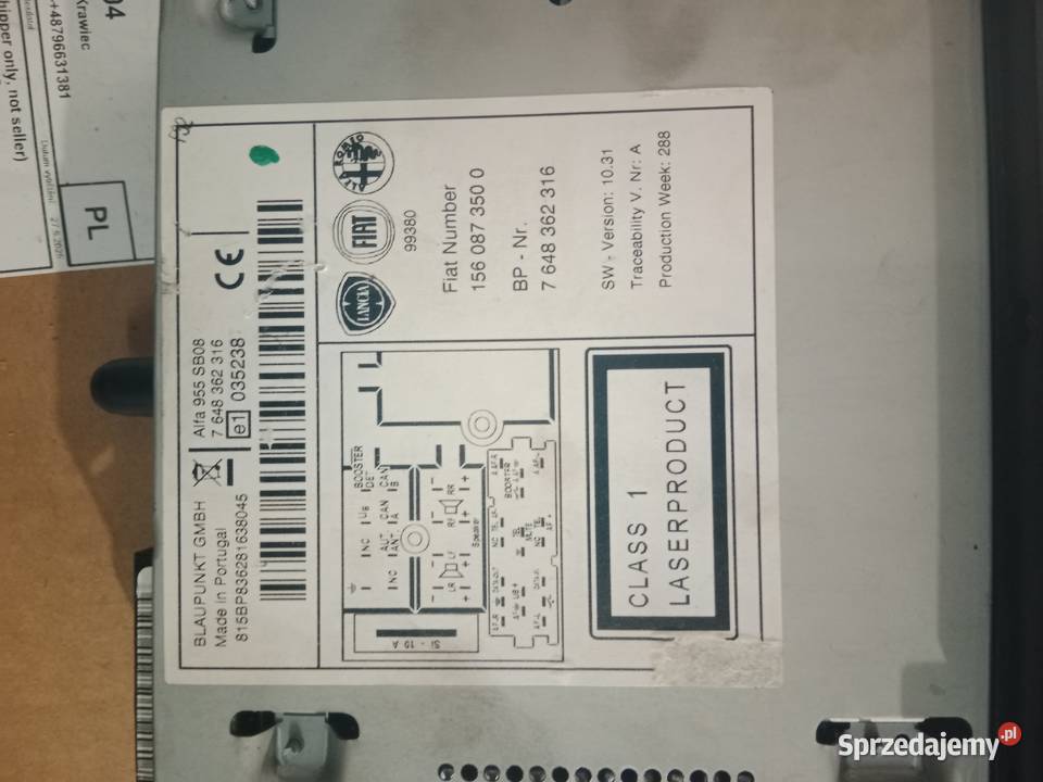Radio Alfa Romeo MiTo sprzedam